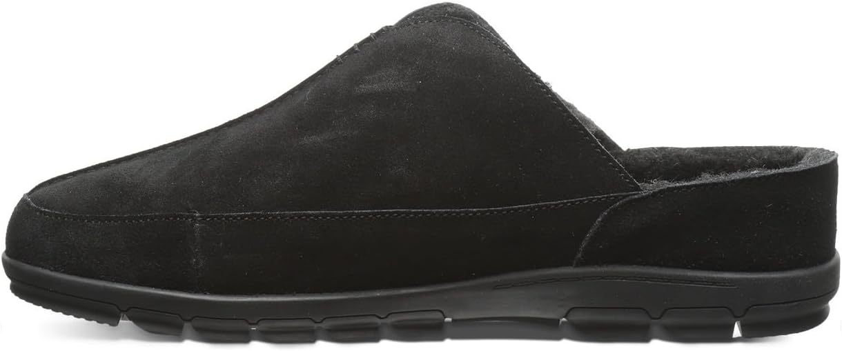 Мужские тапочки BEARPAW Bruce, Мужская классическая замша, Мужские слипоны, Удобная повседневная обувь, черный — фото 2