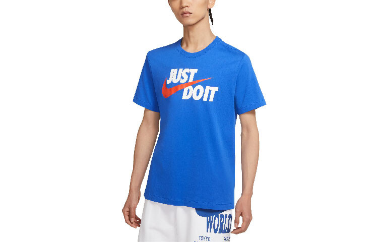 

Футболка мужская королевского синего цвета Nike, синий