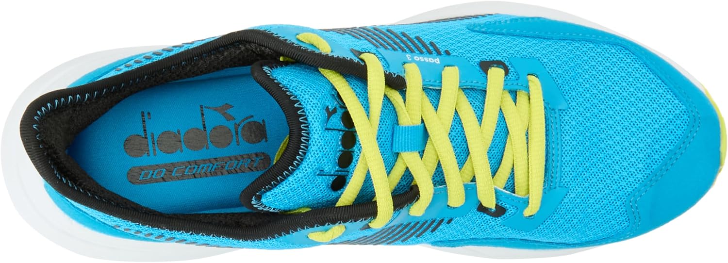 Мужские низкие гимнастические кроссовки Diadora, черный/голубой — фото 3