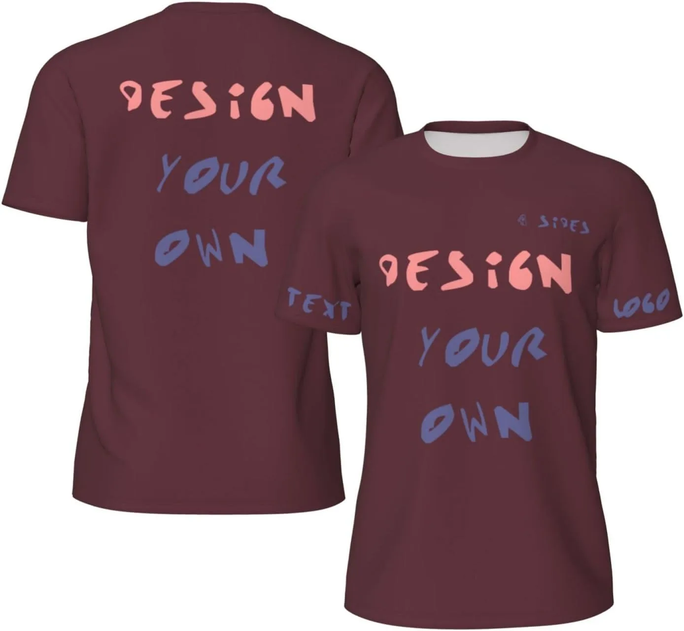 

Футболка Custom с принтом на 4 сторонах