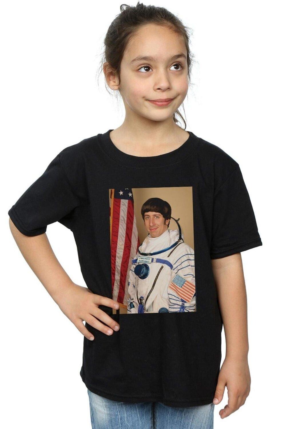 

Хлопковая футболка Howard Wolowitz Rocket Man The Big Bang Theory, черный