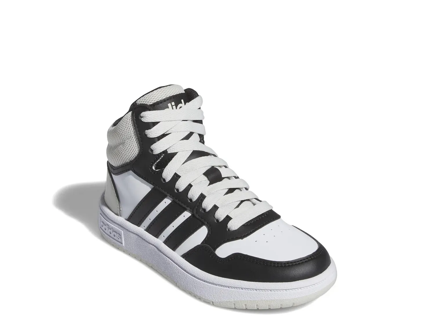 

Кроссовки Adidas Hoops Mid 3.0 — детские, черные/серые