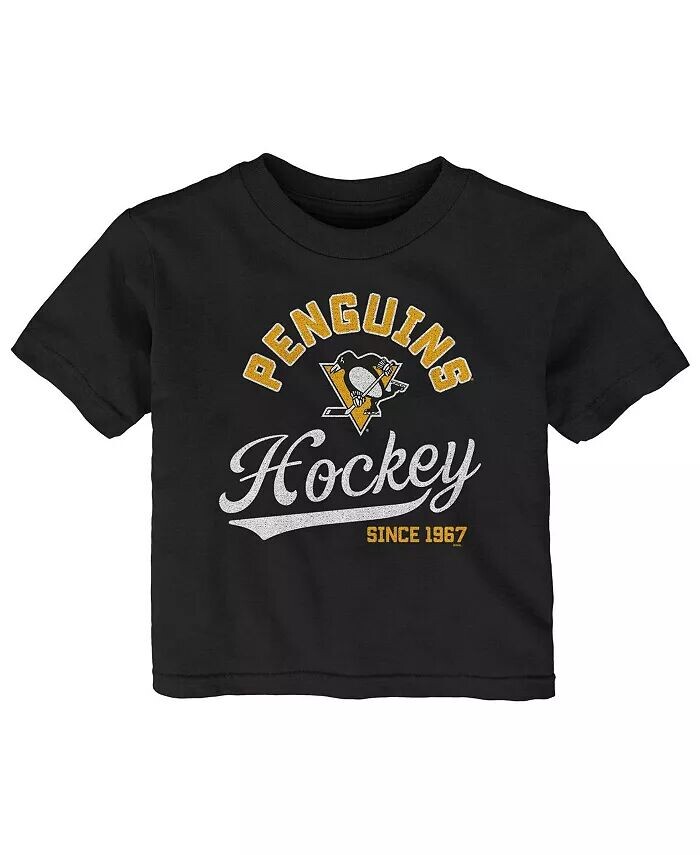 

Черная футболка для мальчиков и девочек Pittsburgh Penguins Take The Lead Outerstuff, черный