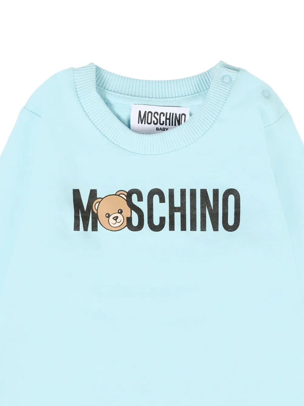Футболка с длинными рукавами и логотипом Тедди Moschino Kids, синий — фото 3