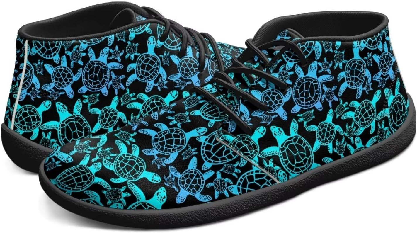 

Мужские кроссовки Tomeusey с широкой носочной частью, низкие, босоногого типа, с подошвой с нулевым уклоном, для бега по дороге, повседневные кроссовки и обувь для прогулок, Turtle Print