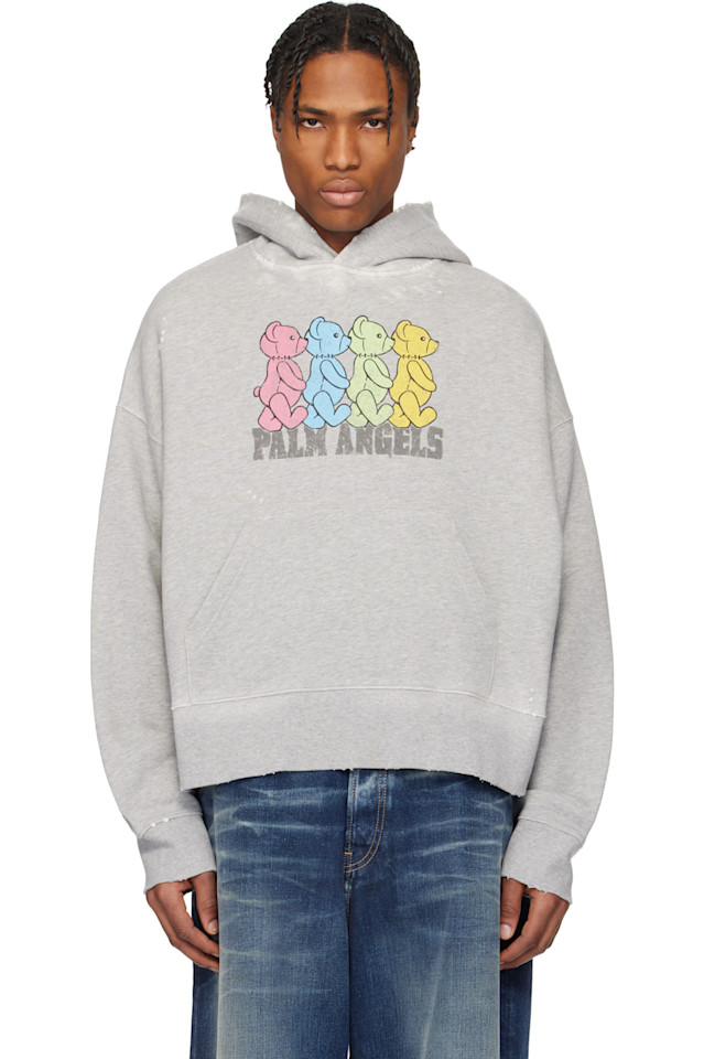 

Разноцветный худи с медведями Palm Angels, мультиколор