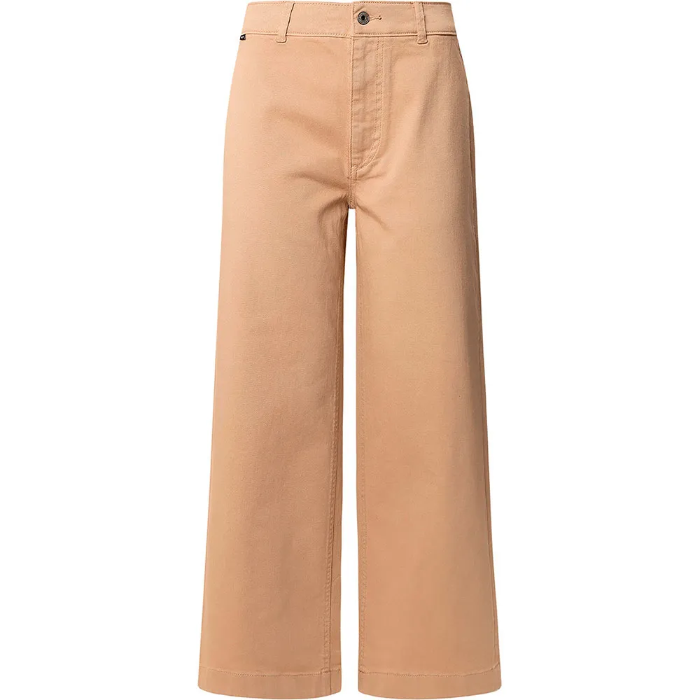 

Брюки Pepe Jeans High Rise Wide Crop Tania, коричневый