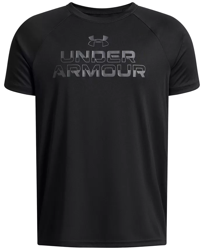

Футболка с короткими рукавами и графическим принтом логотипа Big Boys Tech Split Under Armour, черный