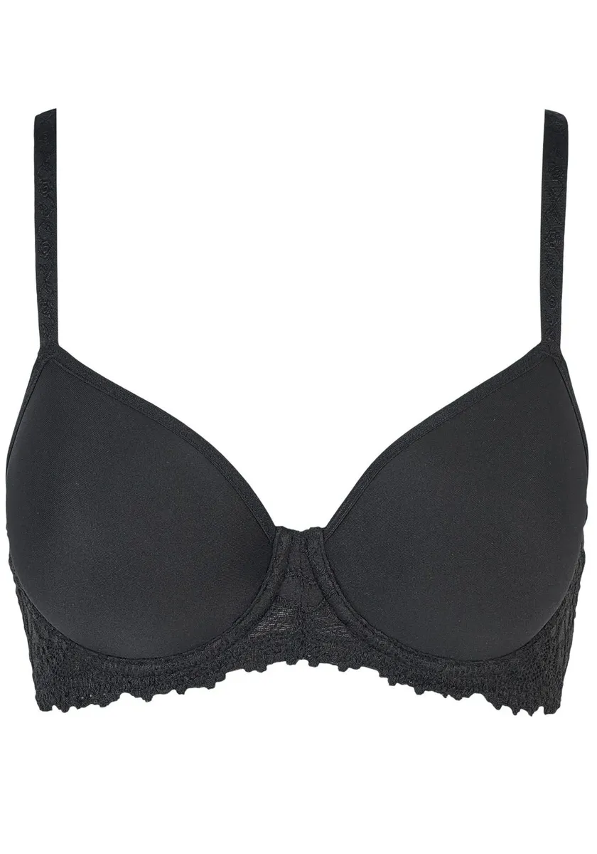 

Nina Von C. Бюстгальтер на косточках "Бюстгальтер-спейсер, MILLEFLEURS", чашка B-E, дышащий бюстгальтер-спейсер с оптимальной и удобной поддержкой, черный