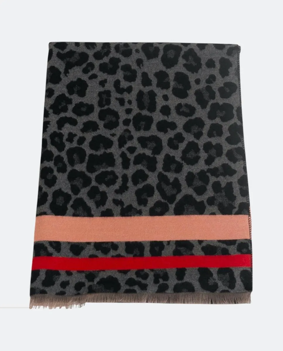 

Жаккардовый шарф с животным принтом, прямоугольный, шарф с индивидуальностью и уникальной текстурой Kbas, черный