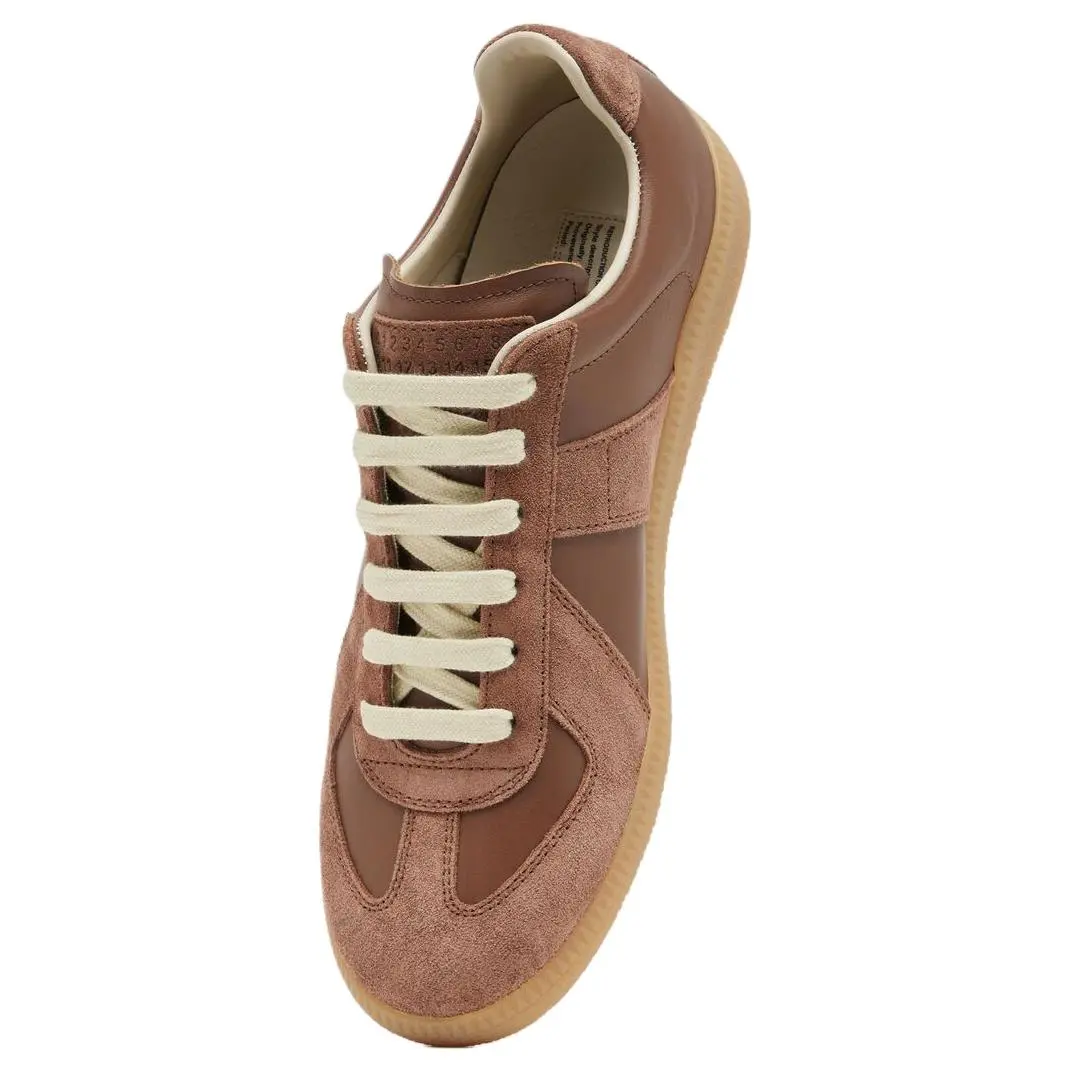 Maison Margiela Реплика низкие кроссовки для скейтбординга женские pink brown — фото 4