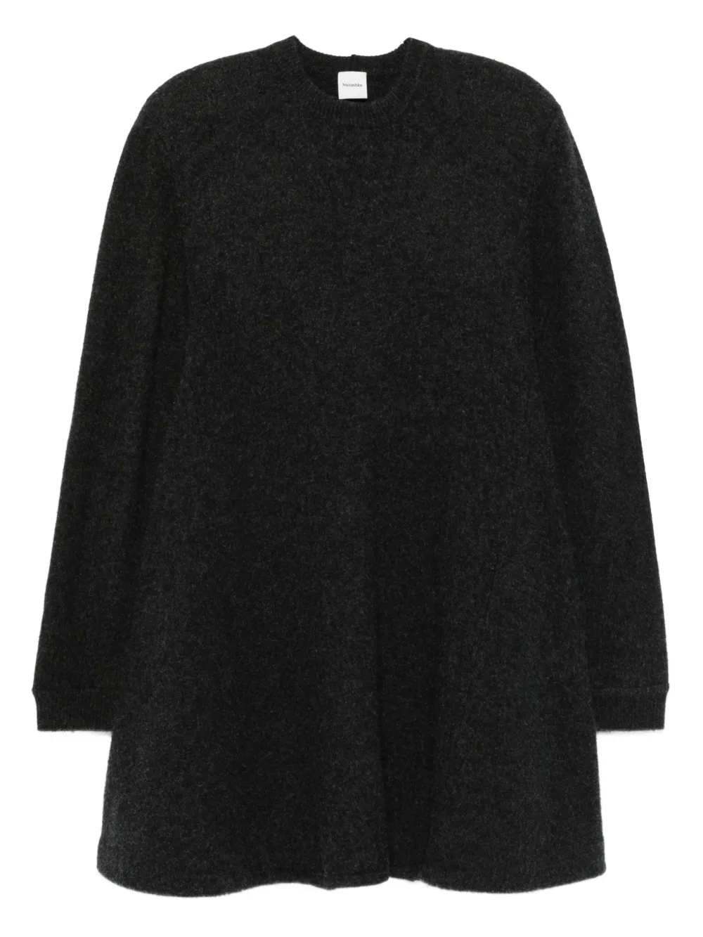 

Трикотажное платье мини А-силуэта Nanushka, серый