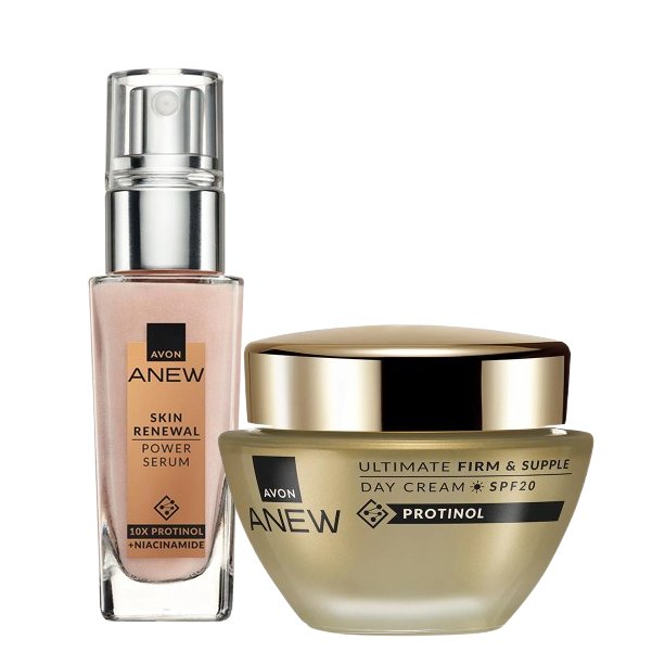 

Набор для обновления кожи Avon Anew с протинолом [Крем + Сыворотка]