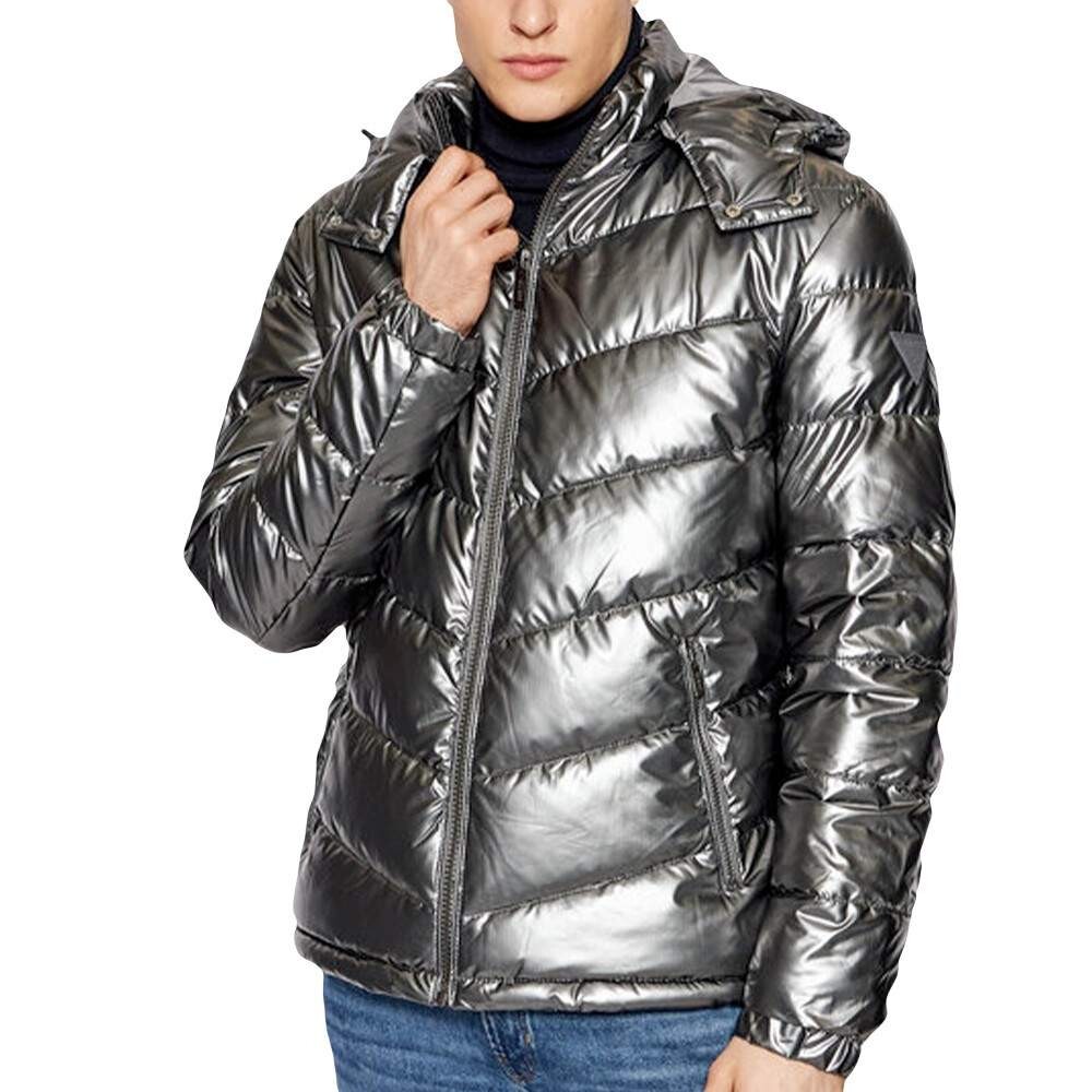 

Пуховик классический Guess, серебряный