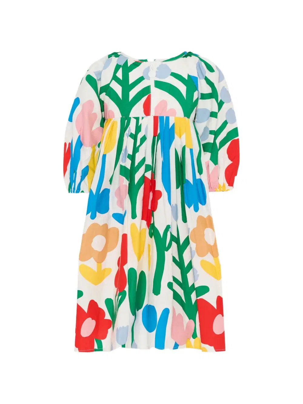 Платье миди с цветочным принтом Stella Mccartney Kids, белый — фото 2