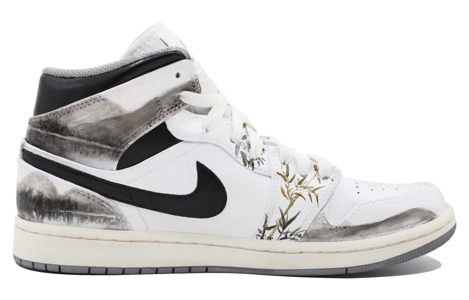 

Кроссовки Air JORDAN 1 Vintage Basketball Shoes Men Mid-Top Black White