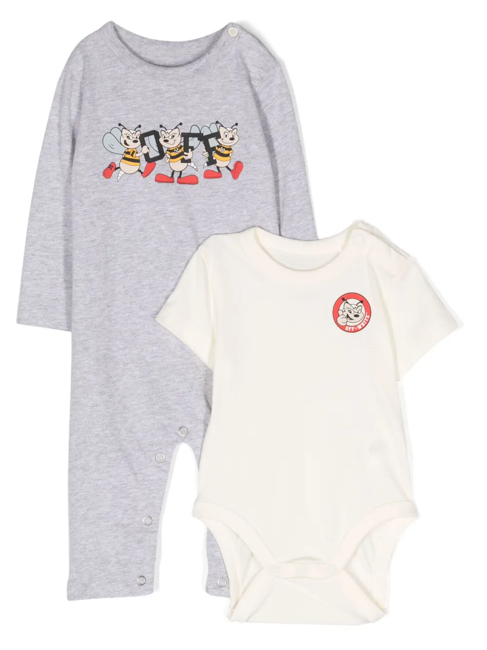 

Комбинезон для новорожденного с логотипом OFF-WHITE KIDS, серый