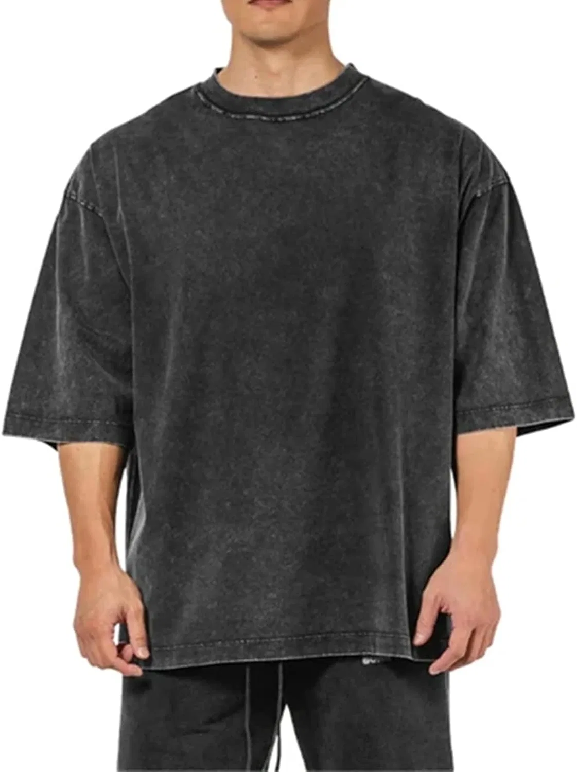 Футболка мужская Oversize Dropped Shoulder, Rose Red — фото 2