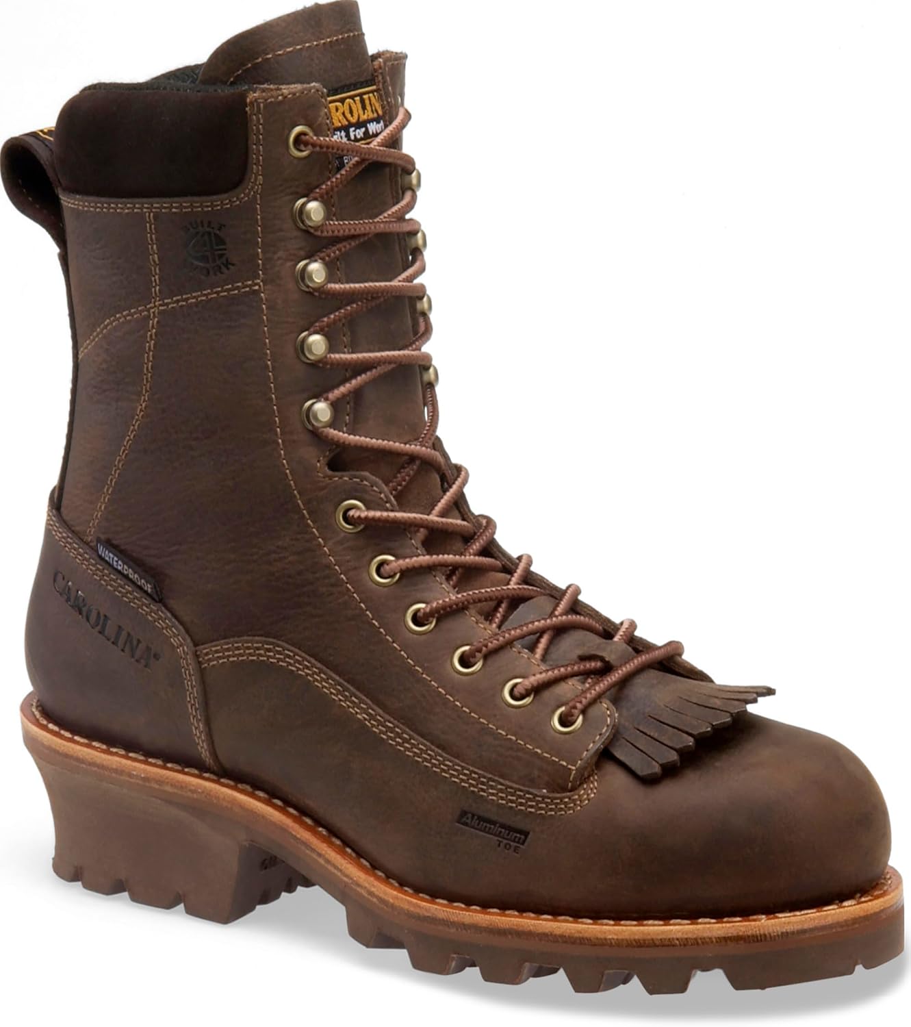 

Мужские утепленные водонепроницаемые рабочие ботинки Carolina Birch с композитным носком и шнуровкой, 8 дюймов, коричневый
