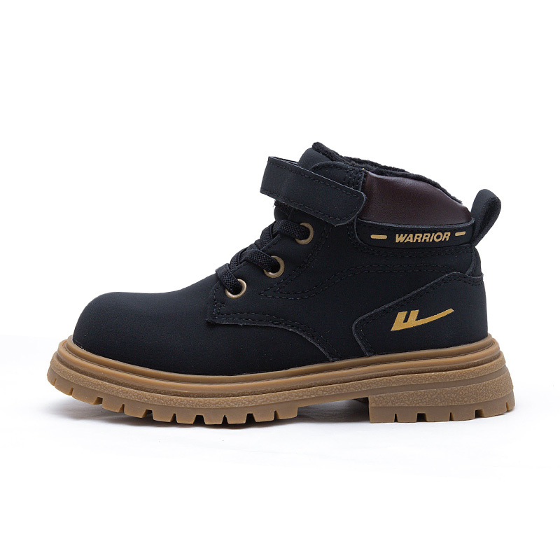 

Детские утепленные ботинки Unisex WARRIOR, черный-fleece-lined