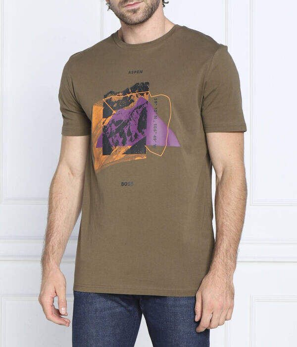 

Футболка мужская Boss Orange с рисунком, зеленый