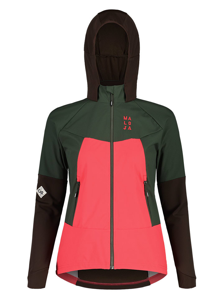 

Куртка софтшелл SchareckM Maloja, цвет pink/grün/braun