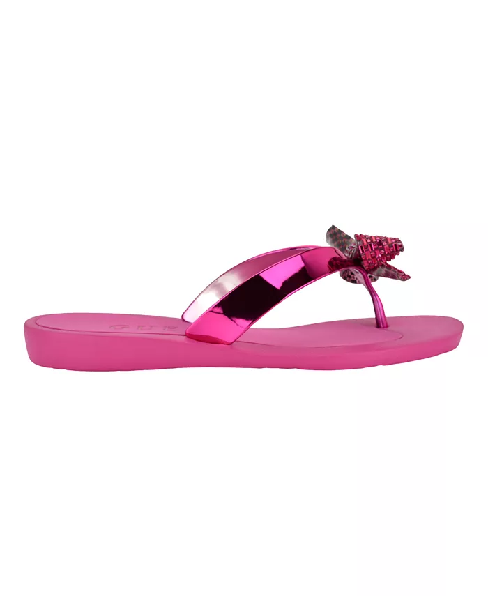 Женские шлепанцы Tata EVA Sparkle Bow Flip Flop GUESS, розовый — фото 2