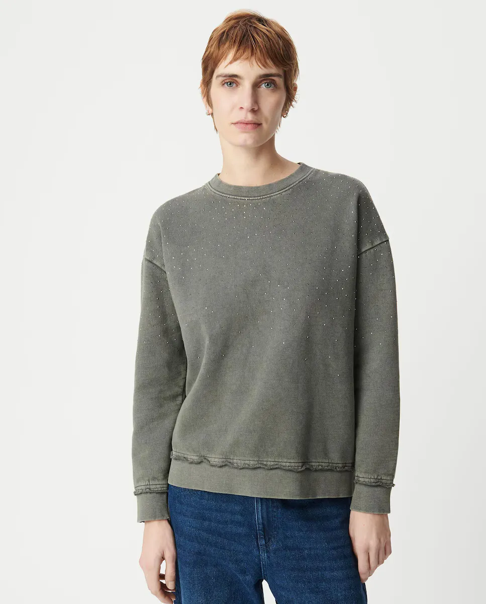 

Женская толстовка без капюшона IKKS, темно-серый