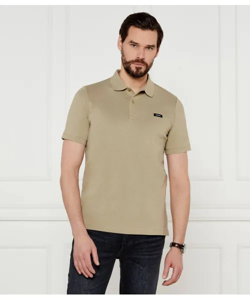 

Футболка поло Slim fit Calvin Klein, бежевый