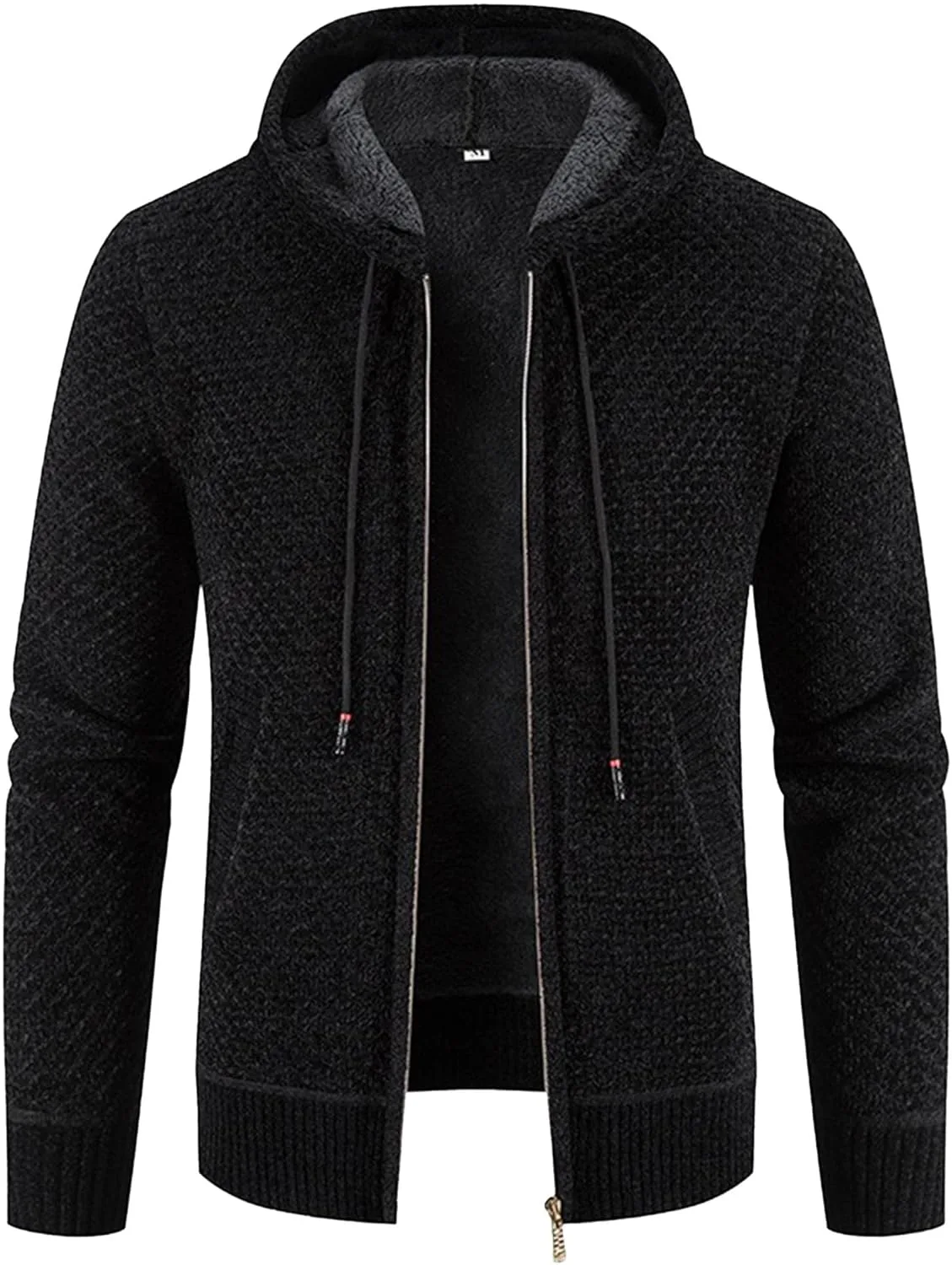 

Мужской утепленный худи с капюшоном на молнии