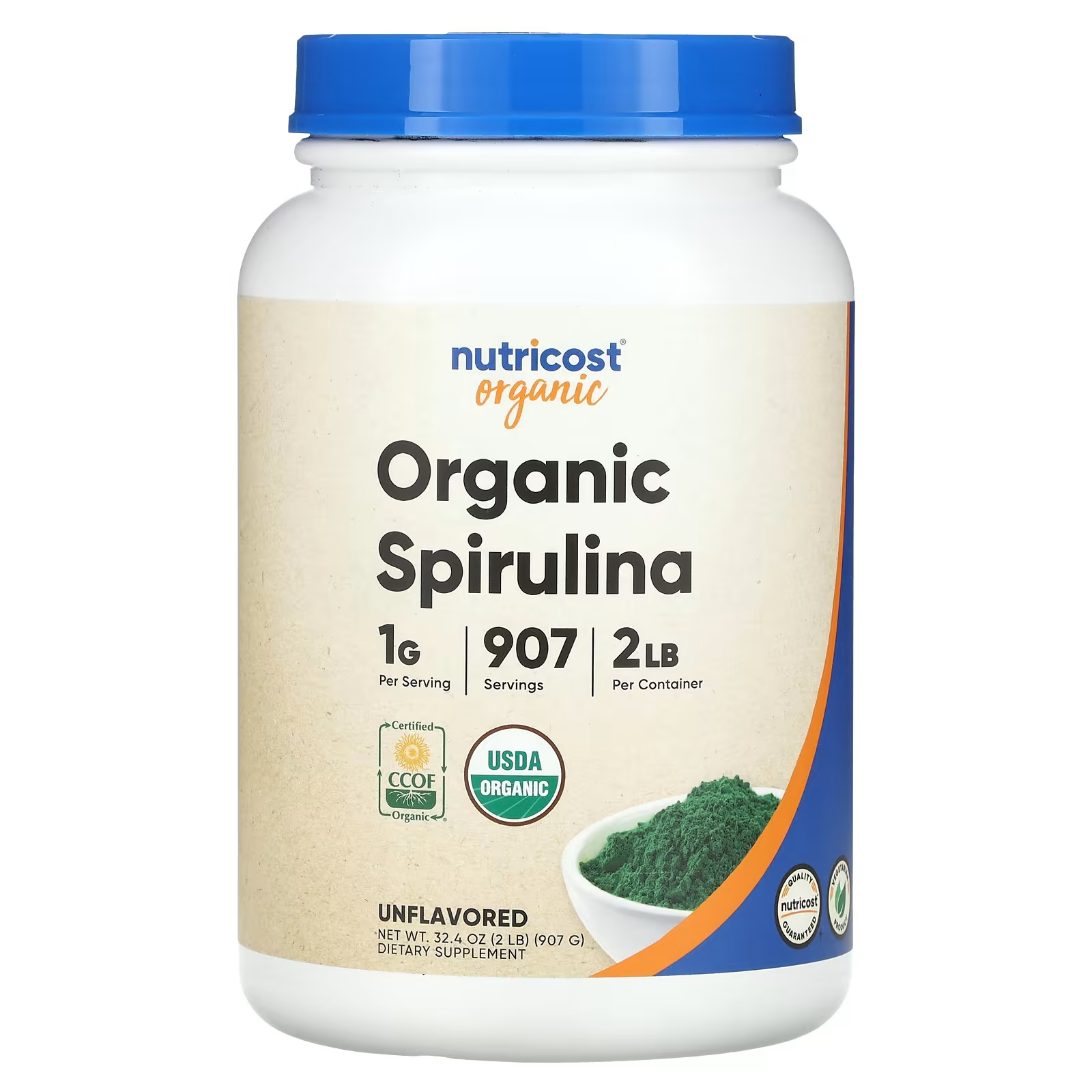 

Органическая спирулина Nutricost, 907 г