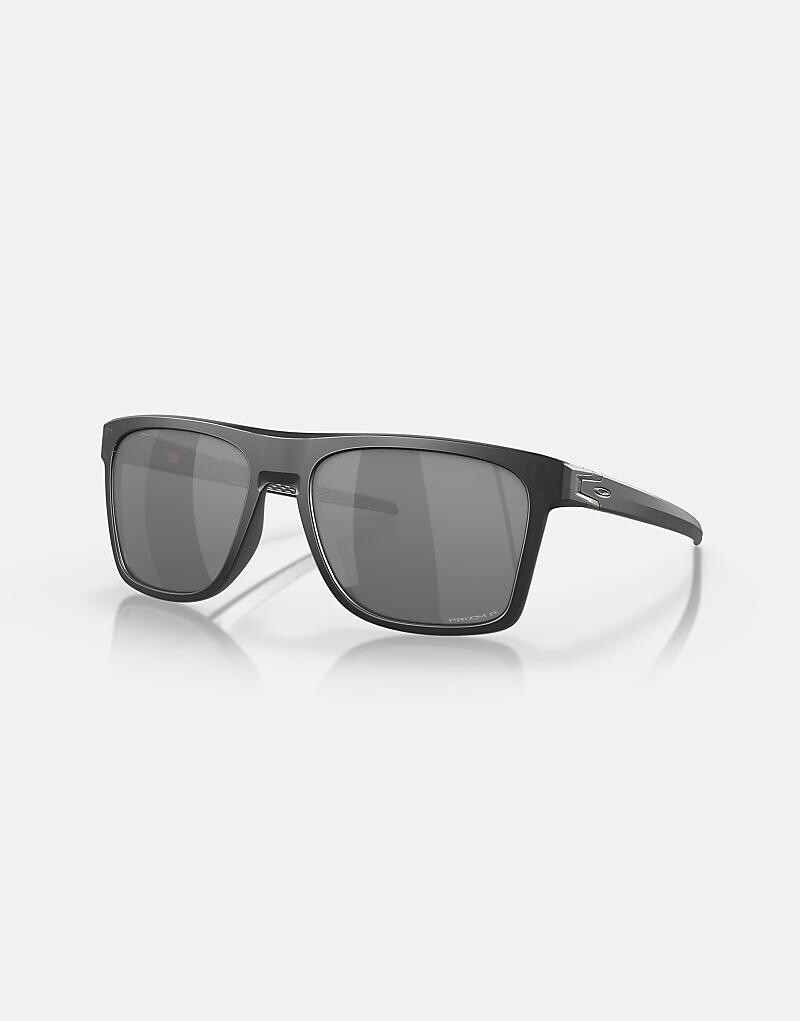 

Солнцезащитные очки прямоугольной поляризации Oakley Leffingwell чернильно-черного цвета с серыми зеркальными линзами