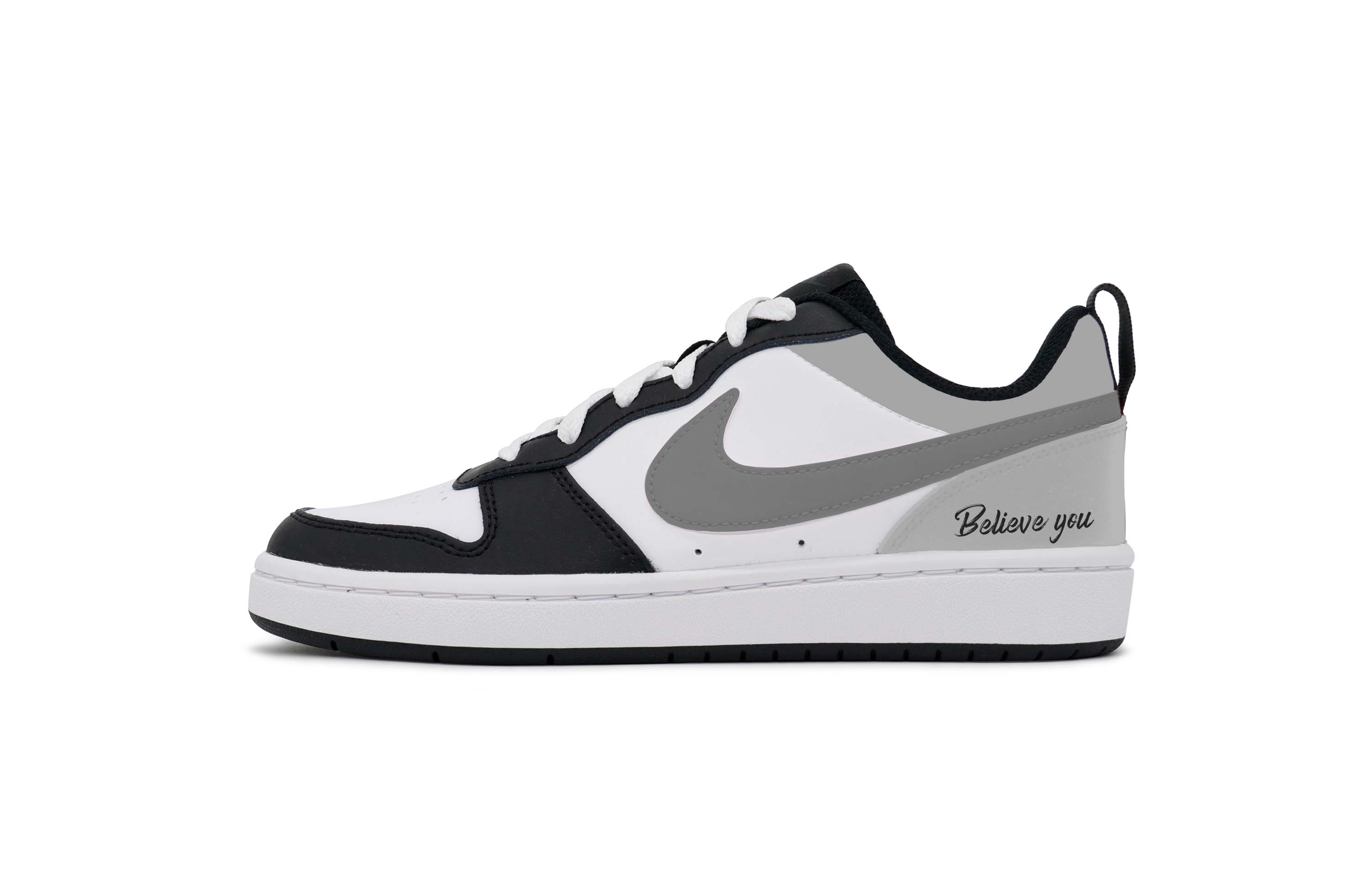 

Скейтерские кроссовки Court Borough Simple Love Abrasion Resistant,, детские Nike, светло-серый