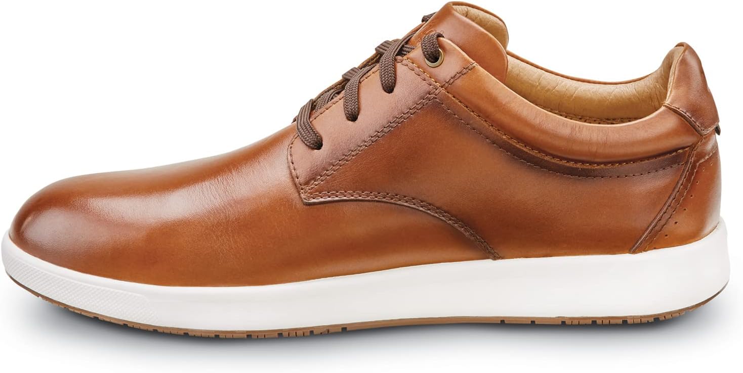 Рабочие кроссовки Florsheim Crossover, мужские, с мягким носком, EH, противоскользящая подошва MaxTrax, повседневные рабочие туфли-оксфорды, Cognac — фото 4