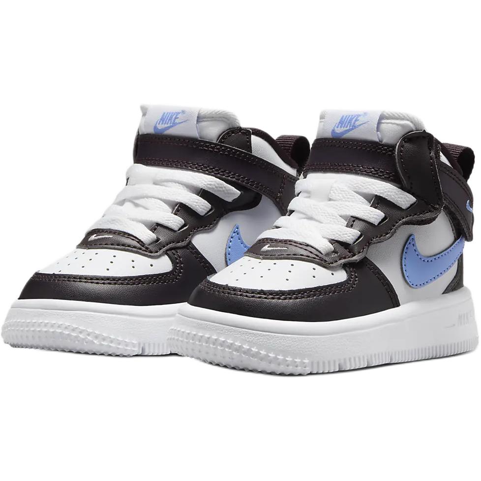 Nike Air Force 1 Противоскользящие Износостойкие Высокие Детские Ботинки Черный Белый — фото 3