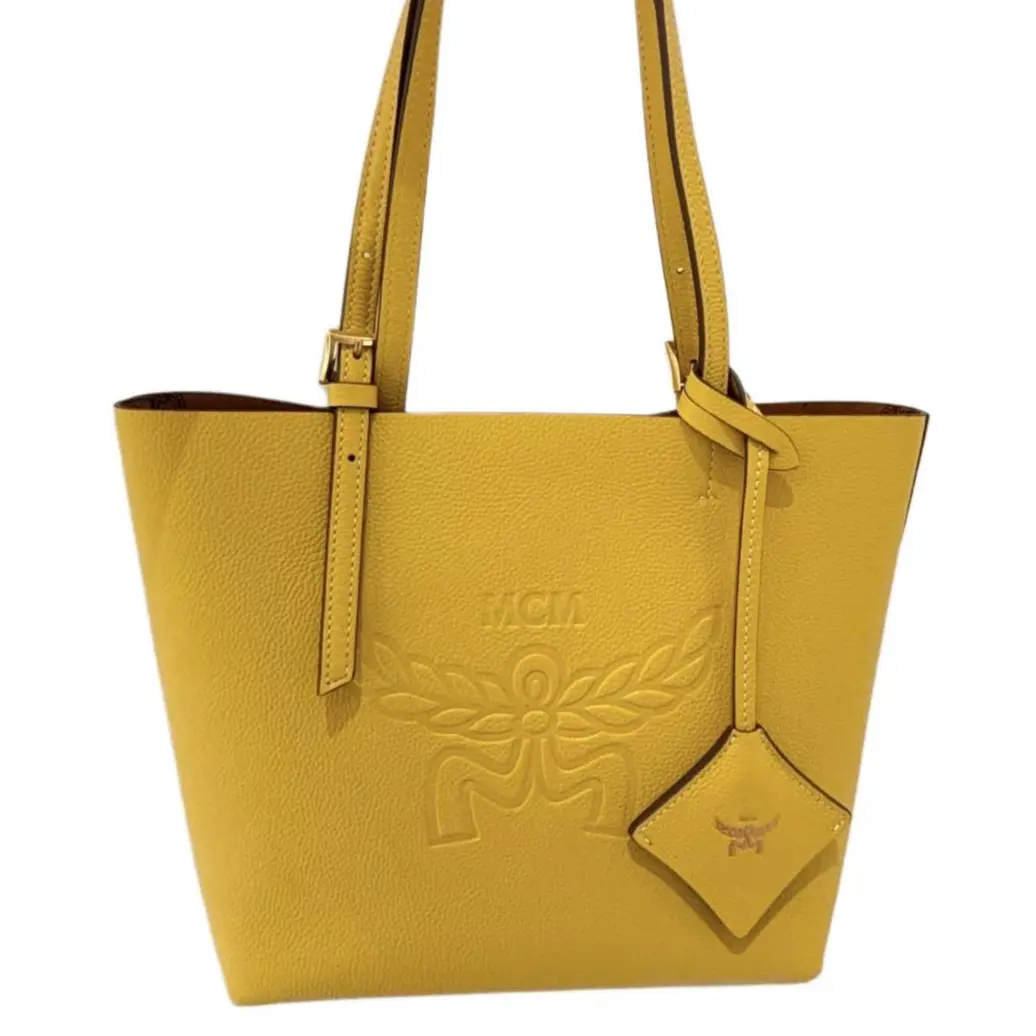 

MCM Himmel Кожаная Сумка, Мини Сумка Через Плечо Женская Lemon Gold