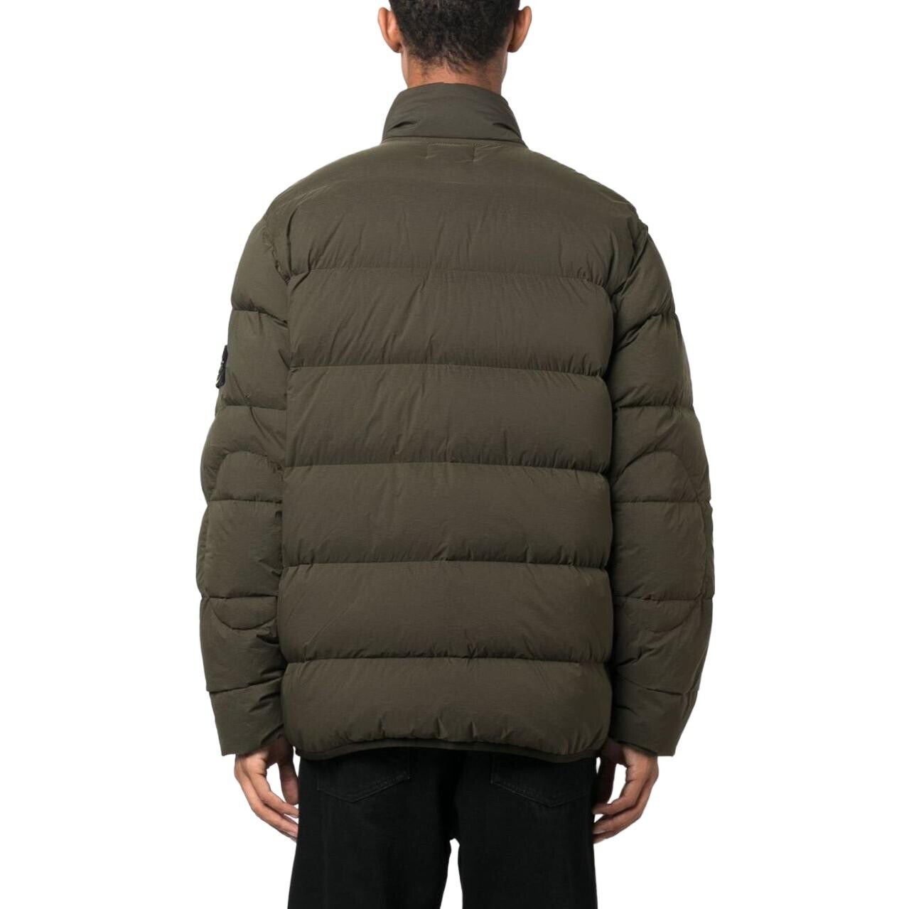 Пуховик мужской зеленый Stone Island, зеленый — фото 3