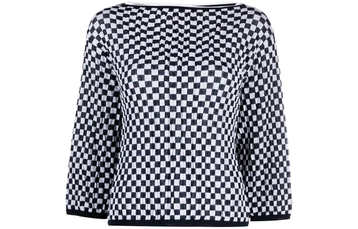 

Свитер женский черно-белый EMPORIO ARMANI