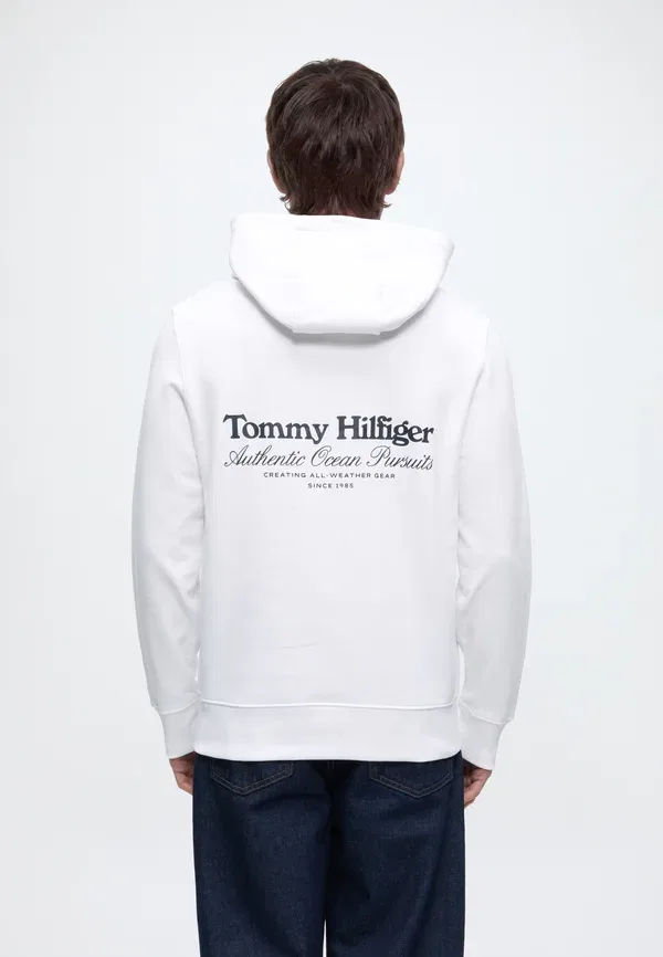 Толстовка с капюшоном Nautical back graphic hoody nautical heritage hoodie Tommy Hilfiger, белый