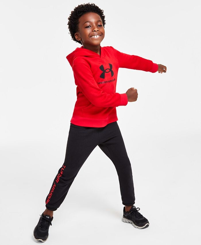 Комплект толстовка с капюшоном, флисовые брюки и штаны Under Armour, черный — фото 2