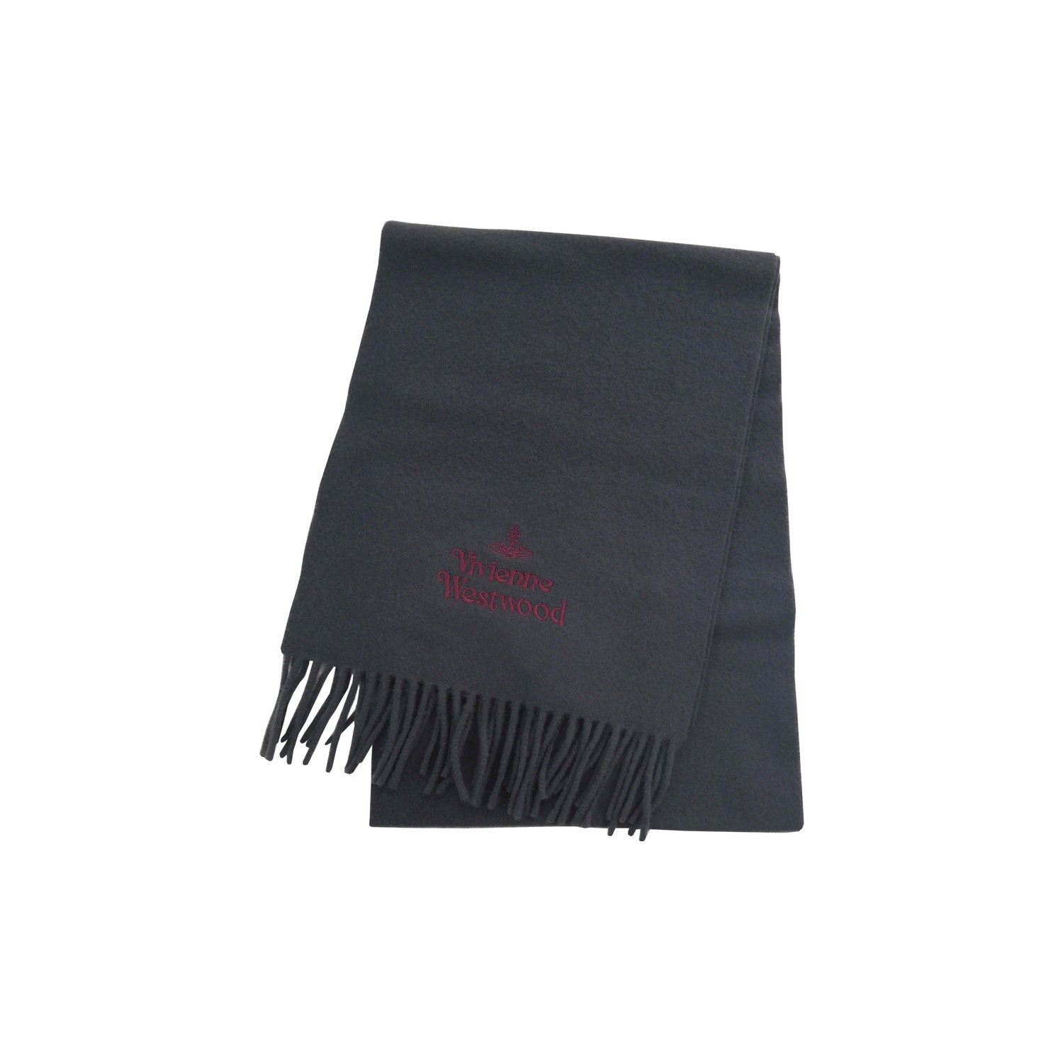 

Шарф с логотипом Vivienne Westwood, темный серый