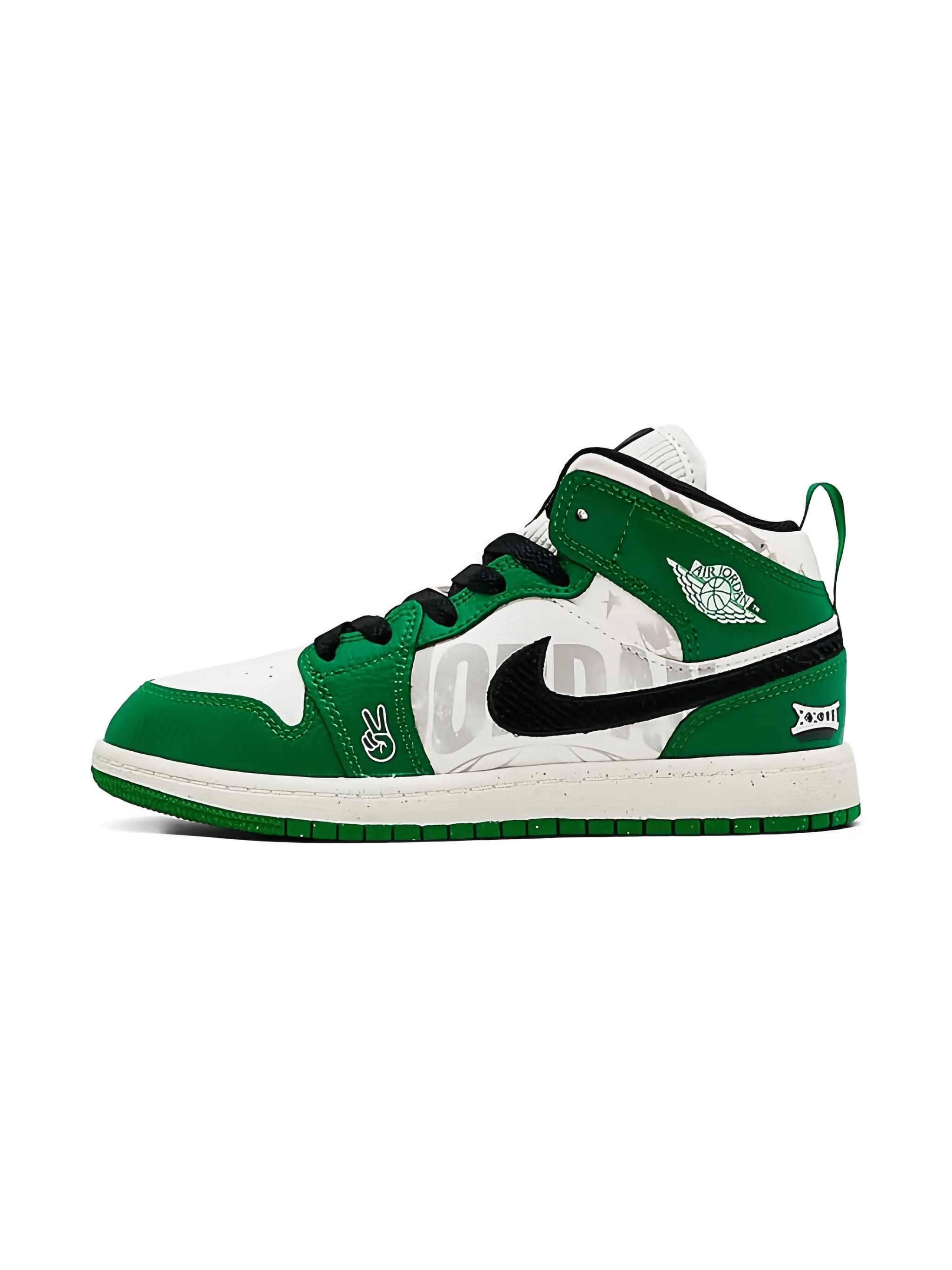 

Кроссовки Jordan 1 Mid SE Pine Jordan Kids, зеленый