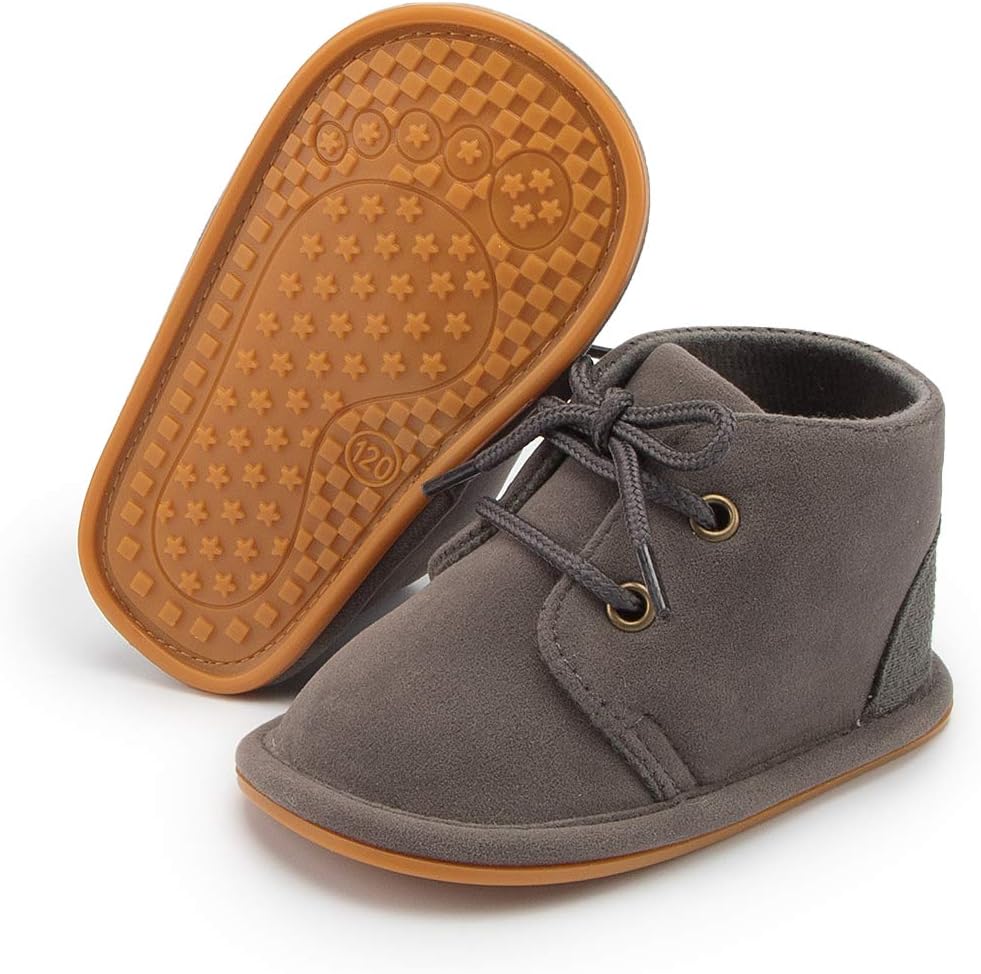 

Детские универсальные теплые зимние ботинки для новорожденных, кожаные, с мехом, на шнуровке, с противоскользящей резиновой подошвой, первые шаги, зимние башмачки для малышей Zoolar, A3 Gray