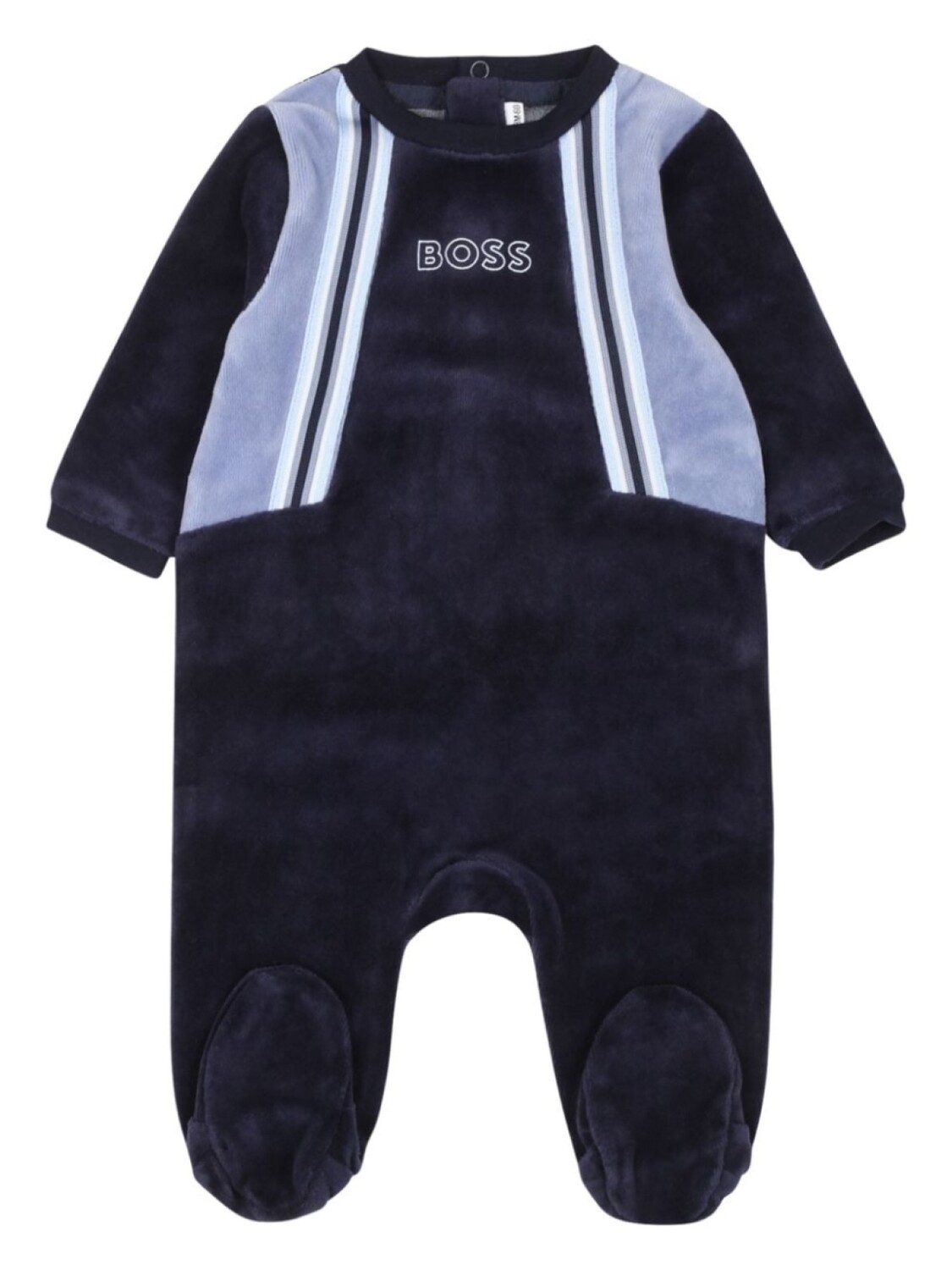 

BOSS Kidswear вышитый логотип babygrow, синий