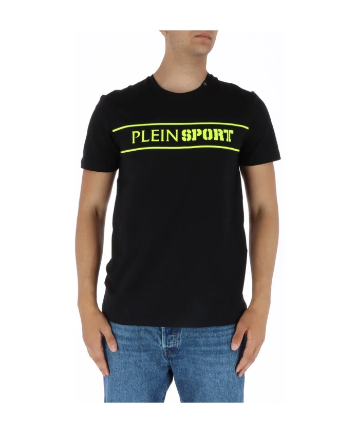 

Черная футболка с короткими рукавами и принтом Plein Sport, черный