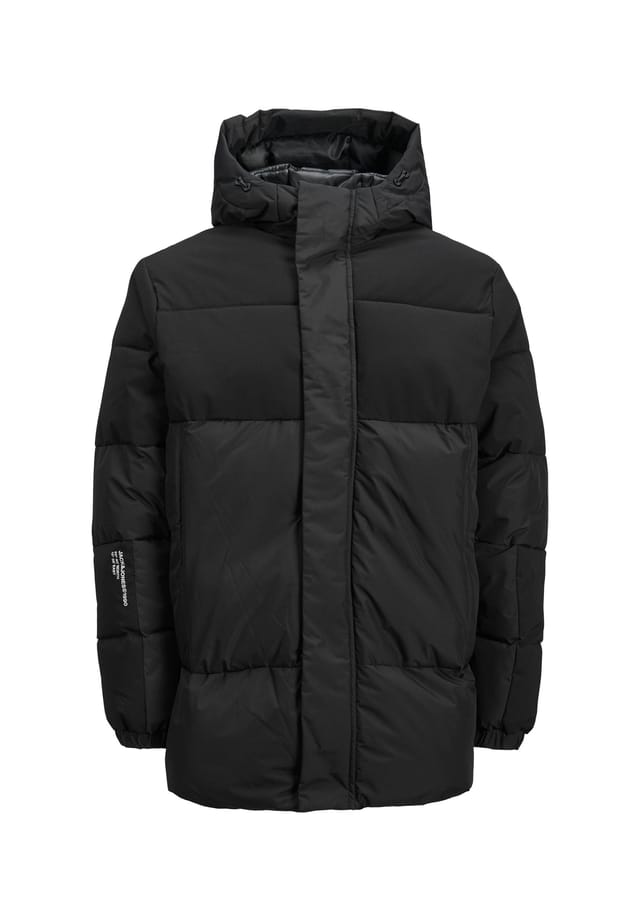 

Куртка ветрозащитная стеганая куртка с капюшоном и молнией Jack & Jones, черный