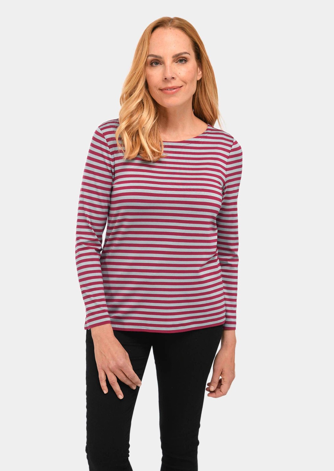 

Рубашка GOLDNER Ringelshirt, цвет winterrot/grau