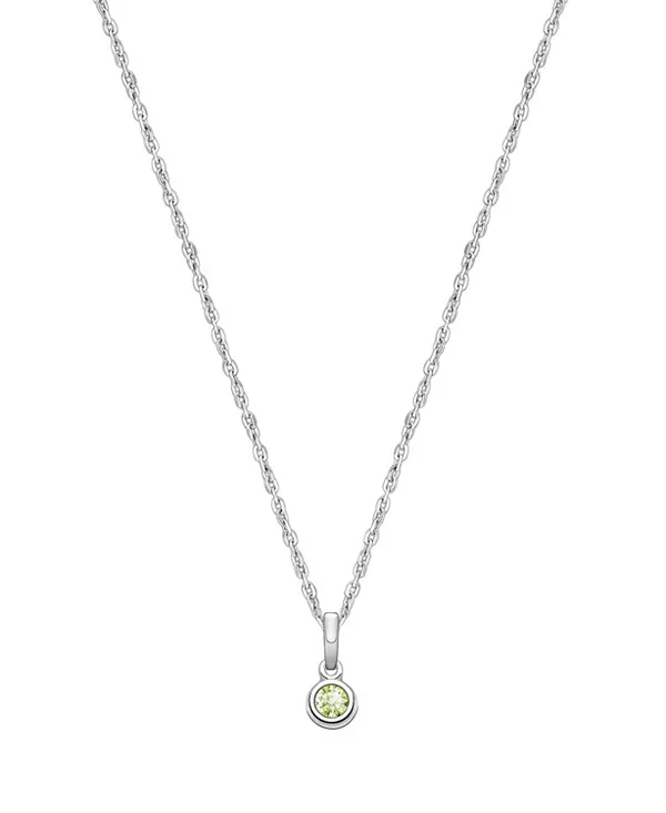 

Детское колье из стерлингового серебра с камнями по знаку зодиака для девочек, 12-14 дюймов Tiny Blessings, august