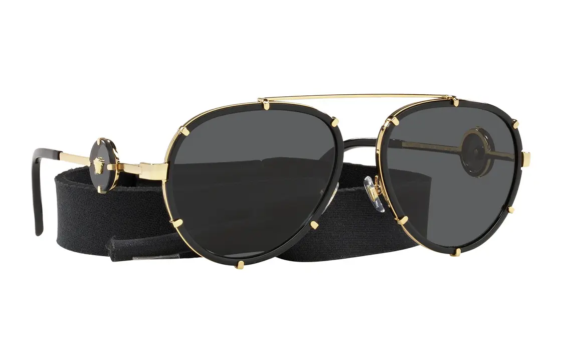 

Солнцезащитные очки авиаторы VERSACE, черные