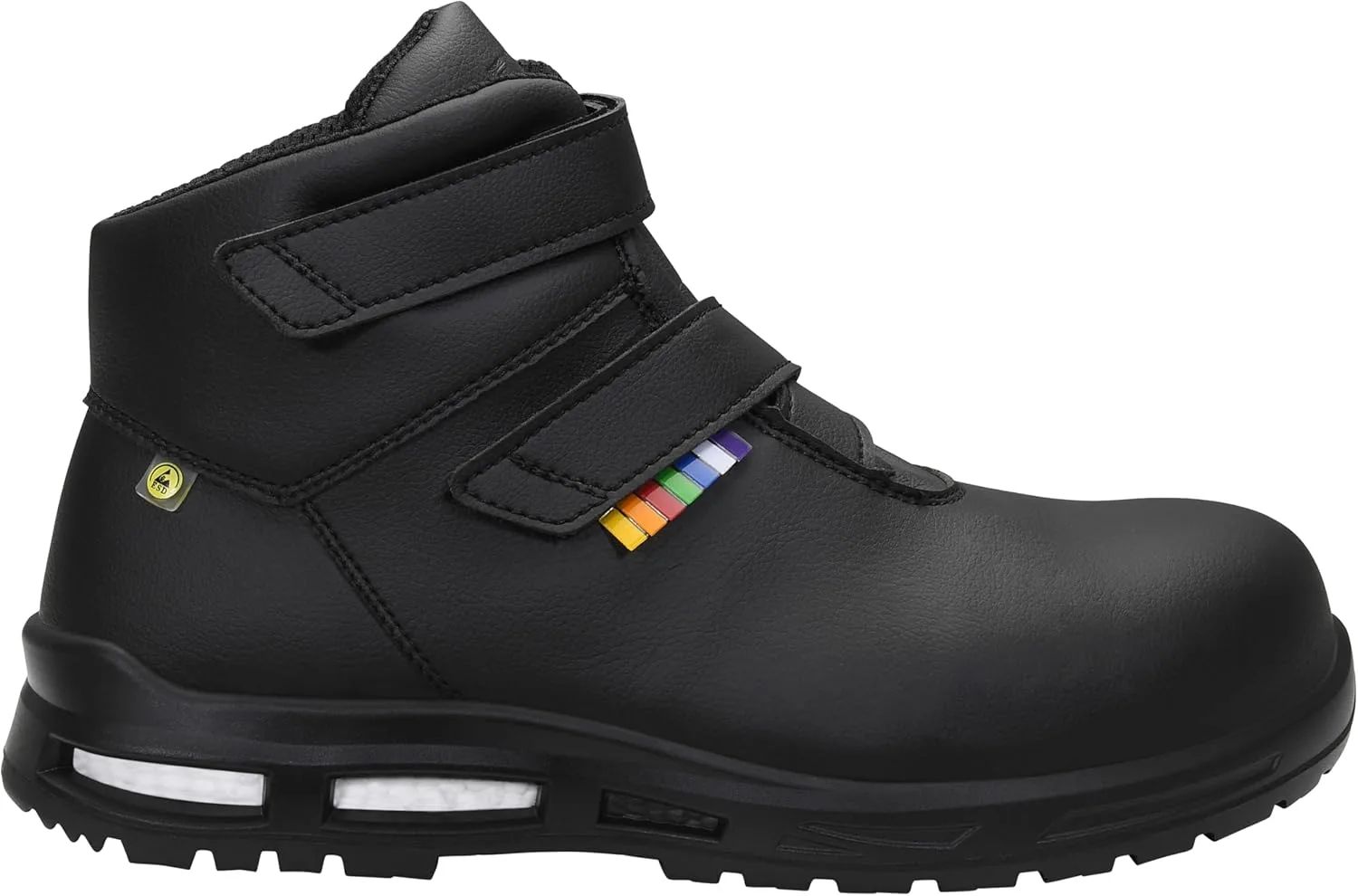 Защитные ботинки ELTEN Brayden XXTM Black Strap Mid ESD S3S, женские и мужские, текстильные, с композитным защитным носком (легче стального), легкие, классические, черный — фото 2